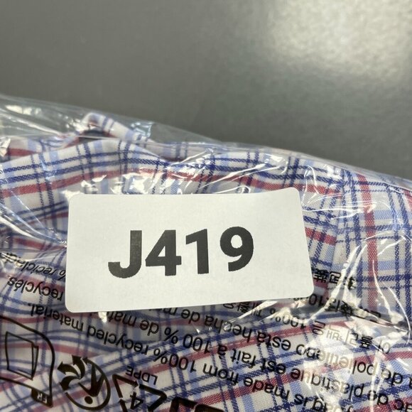 NEW Kirkland Signature Men's 17.5 x 34/35 Button-Down Dress Shirt Plaid - Picture 6 of 6